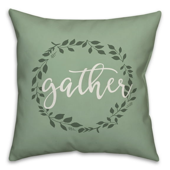 Creative Products Gather Sage 18x18 Spun Poly Pillow