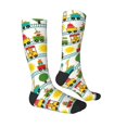 thumbnail image 3 of Fotbe Train With Animals print Women's Men's Novelty Crew Socks Cotton Socks Knee High Socks for Walking,Running,Nurses,Pregnancy, 3 of 8