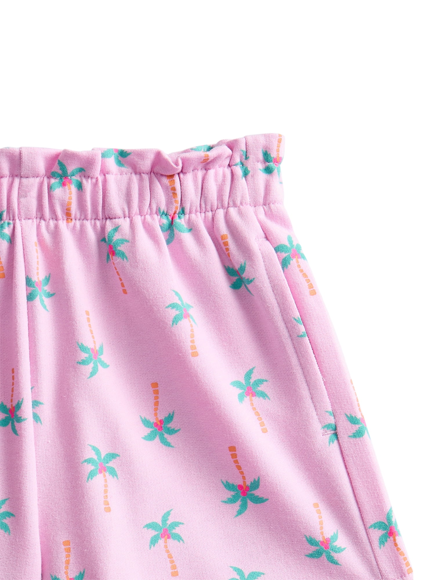 Wonder Nation Toddler Girls Soft Knit Pull On Shorts, Sizes 18M-5T