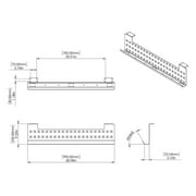 Stand Up Desk Store Under Desk Cable Management Tray Black Horizontal Computer Cord Raceway and Modesty Panel (Black, 39)