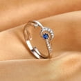 thumbnail image 5 of Star Moon Ring Set Stackable Rings for Women Couble 925 Sterling Silver Celestial Matching Adjustable Ring Cute 14k Gold Plated Blue CZ Moon Friendship Promise Ring Jewelry Gifts to Daughter, 5 of 6