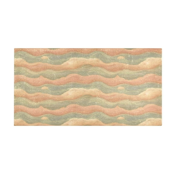 Peach Clouds 39x20" Bath Mat Carpet, Absorbent and Non-Slip for Kitchen or Bathroom, Quick-Drying