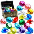 thumbnail image 6 of Sloosh Diving Gems Pool Toys,16 Big Colorful Diamonds with Pirate Treasure Chest,Swim Dive Diving Toy, 6 of 9
