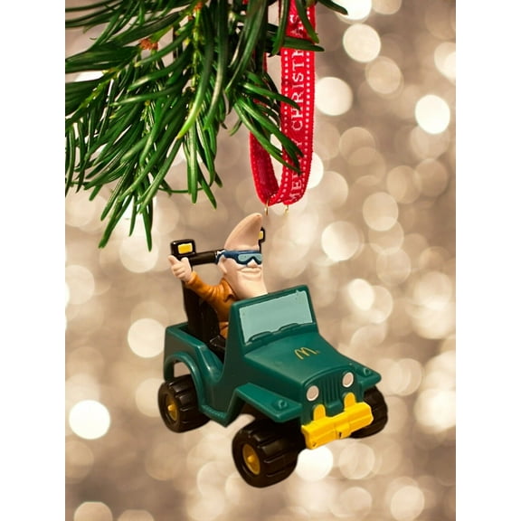 ORNAMENT Mac Tonight Mr Moon in Green Jeep 1988 Figure Figurine Charm 3”