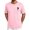 Pink, variant on HAJWOH Men's Short Sleeve Shirts Oversized Cotton Vintage Washed T-Shirt Palm Tree Graphic Tees Summer Casual Tops