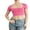Rose Red, variant on Michellecmm Women's Square Neck Crop Tops Short Sleeve Slim Fitted T-Shirts