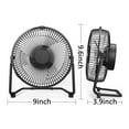 thumbnail image 6 of OPOLAR 9 in. 2 Speeds Battery Operated USB Desk Fan in Black, 6 of 7