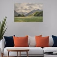 thumbnail image 6 of Soscooter Landscape Vintage Canvas Wall Art, Classical Prairie and Mountain Landscape Canvas Prints, Rustic Farmhouse Bathroom Office Decor, Large Wall Art for Home,24x16 Inch, 6 of 7