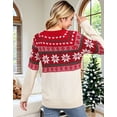 thumbnail image 4 of Womens Vintage Fair Isle Sweater Casual Loose Fall Winter Warm Knitted Pullover Sweaters Alsol Lamesa, 4 of 6