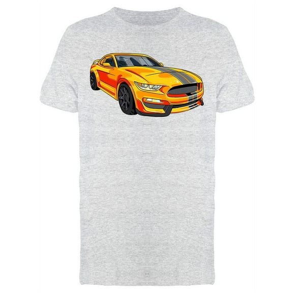 Orange Sport Car T-Shirt Men -Image by Shutterstock, Male Medium