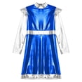 thumbnail image 5 of LiiYii Girls Space Alien Outfit Kids Astronaut Fancy Dress for Festival Holiday Birthday Theme Party Royal Blue 8, 5 of 7