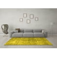 thumbnail image 3 of Ahgly Company Machine Washable Indoor Square Persian Yellow Bohemian Area Rugs, 3' Square, 3 of 4