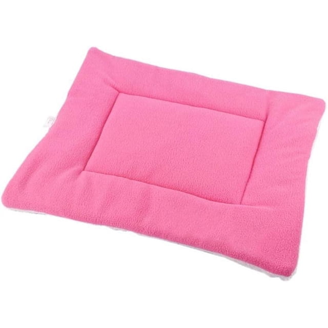 Rosa - Almohada universal para mascotas - Almohadilla para dormir cuadrada de vellón suave para perros y gatos - S: 45X32CM (1 pieza)