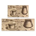 thumbnail image 1 of Coffee Pot Vintage Pattern Kitchen Rugs and Mats Set Of 2,Kitchen Rugs Mats with Dirty Resistance,washable,water Proof,kitchen Mats 17.7x24+17.7x48inch, 1 of 7