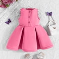 thumbnail image 7 of Eltusu Girls Dresses, Casual Crewneck Party Sleeveless Summer Clothes Hot Pink Size 4 T, 7 of 7