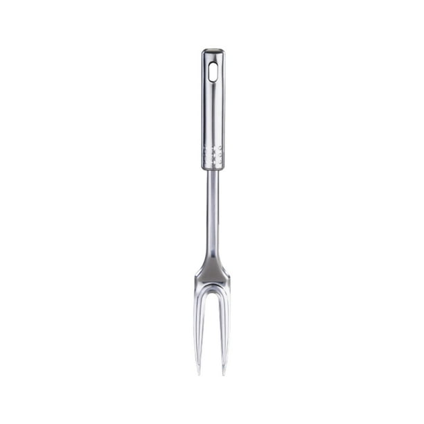 Pisexur Batería de cocina Tenedor para carne, tenedor de dos puntas, tenedor de cocina de 13 pulgadas, tenedor para trinchar carne, utensilios de cocina de acero inox para la cocina del hogar