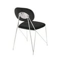 thumbnail image 4 of Gwen Contemporary Chair in Chrome with Black Velvet by LumiSource - Set of 2, 4 of 8