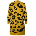 thumbnail image 6 of Oversized Women's Leopard Print Cardigan with Front Opening, 6 of 9