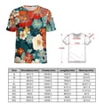 thumbnail image 3 of Big Size Japanese Art T Shirts Colorful Floral Casual T Shirt Short Sleeve Women Aesthetic Tee Shirt Summer Pattern Top, 3 of 5