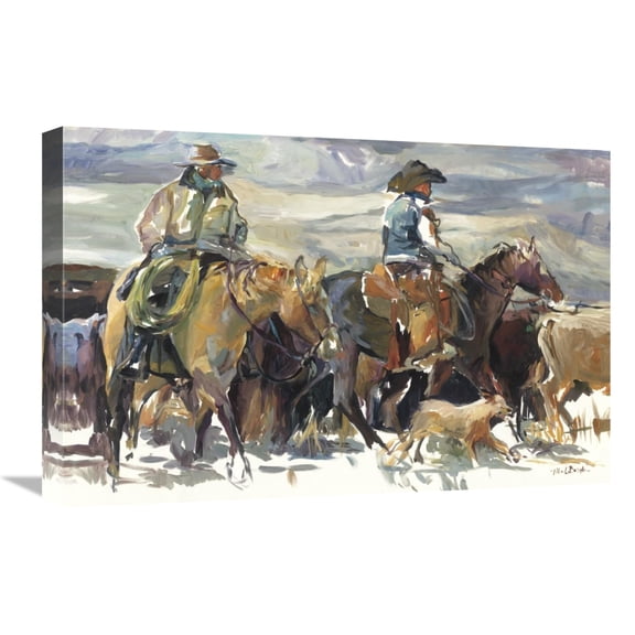 Global Gallery's 'The Roundup' By Marilyn Hageman Stretched Canvas Wall Art