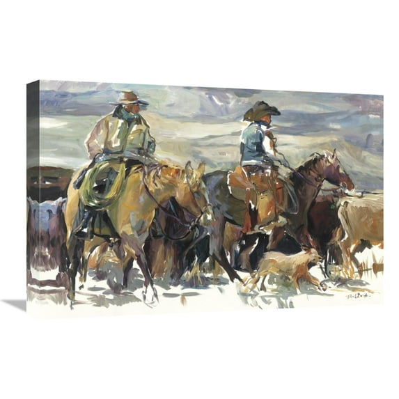 Global Gallery's 'The Roundup' By Marilyn Hageman Stretched Canvas Wall Art