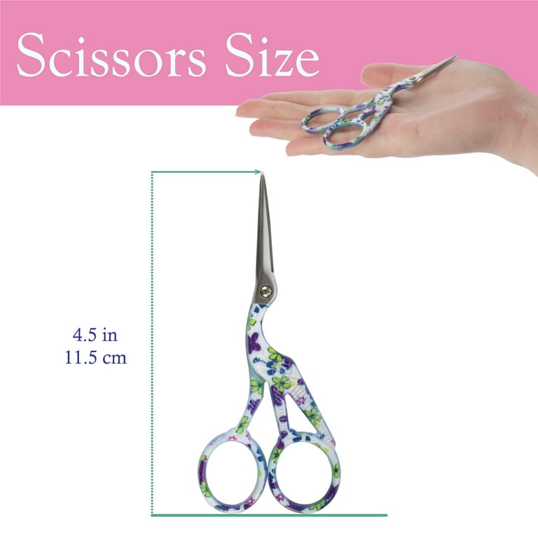 Scissors Small Sewing Scissors Embroidery Crane Bird 