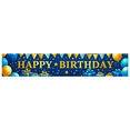 thumbnail image 5 of Blue Gold Happy Birthday Banner with Balloons Stars and Gifts Background Party Supplies for Birthday Parties Photography Props Decorations Backdrop, 5 of 7