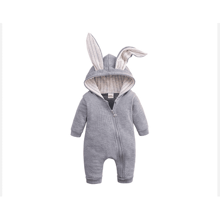 

Newborn Baby Romper Jumpsuit Casual Cute Rabbit Ears Long Sleeves Bodysuit