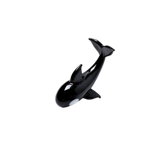 1Pcs Handmade Tiny Whale Figurines Glass Sea Ocean Animal Ornaments for Home Office Table Decor，Style 7