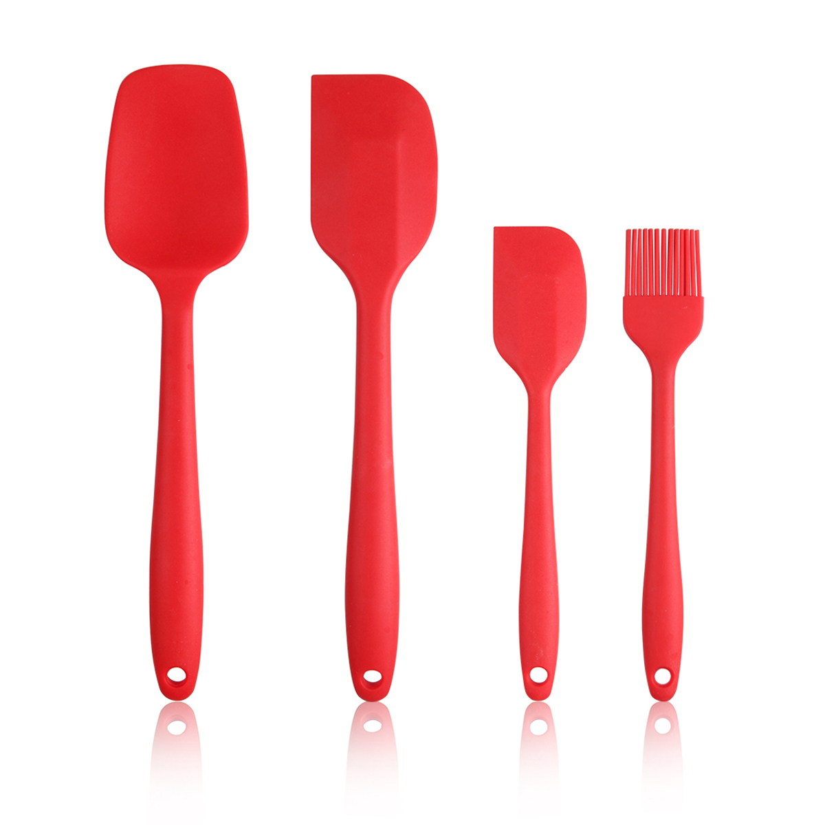 Spatulas Silicone Heat Resistant Spatula Set Rubber Spatula Set W