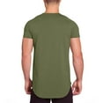 thumbnail image 3 of Men's Athletic T-Shirt Performance Gym Longline Shirt Running Workout Training Short Sleeve Tops, 3 of 7