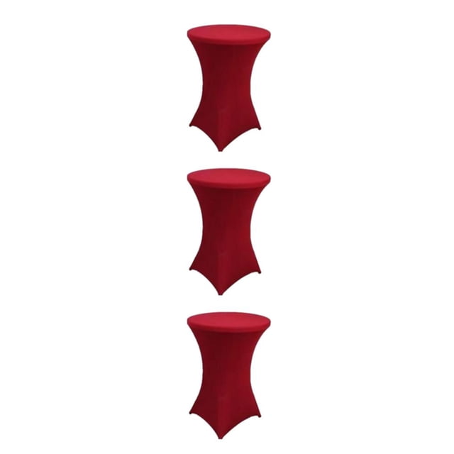 ZheElen Nappe Ronde Extensible Facile d'Entretien Polyvalente et Écologique Rouge 3ensemble