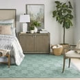 thumbnail image 4 of HomeRoots 8' X 10' Aqua Geometric Flatweave Area Rug, 4 of 9