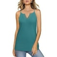 thumbnail image 3 of MESSUEN Camisole Tops for Women's Tank Tops Loose Fit V-neck Camisole Women's Solid Color V Neck Lace Camisole Summer Fashion Casual Top for Women Womens Summer Tops Mint Green M, 3 of 6