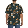 thumbnail image 3 of Lsque Cigar print Men's Cuban Collar Short Sleeve Shirt Summer Beachwear Casual Button Down Fashionable Vacation Leisure Shirt-XX-Large, 3 of 7