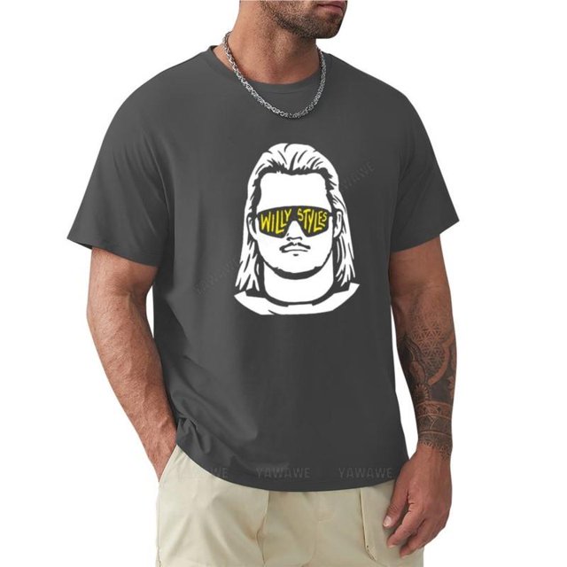 Camiseta de manga corta para hombre camisa de gran tamaño color negro estilo casual ideal para verano