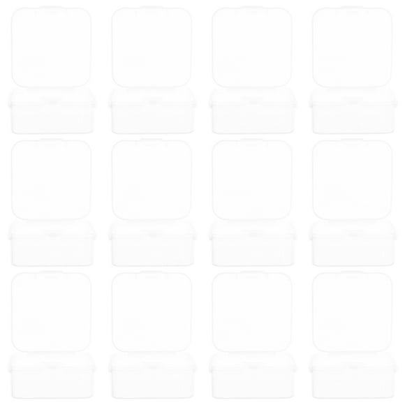 TEHAUX 20Ud Contenedores Plásticos Cuadrados Transparentes Para Almacenaje De Y Manualidades