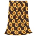 thumbnail image 2 of Sikiie Chocolate Plaid Sunflower A Ultra-Soft Micro flannel Blanket Luxury All Seasons Warm Blanket for Bedding Sofa and Travel (4 sizes)-40"x30", 2 of 7