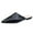 Black, variant on Women Closed Pointed Toe Flat Heel Slides Slippers Faux Leather Mules Shoes