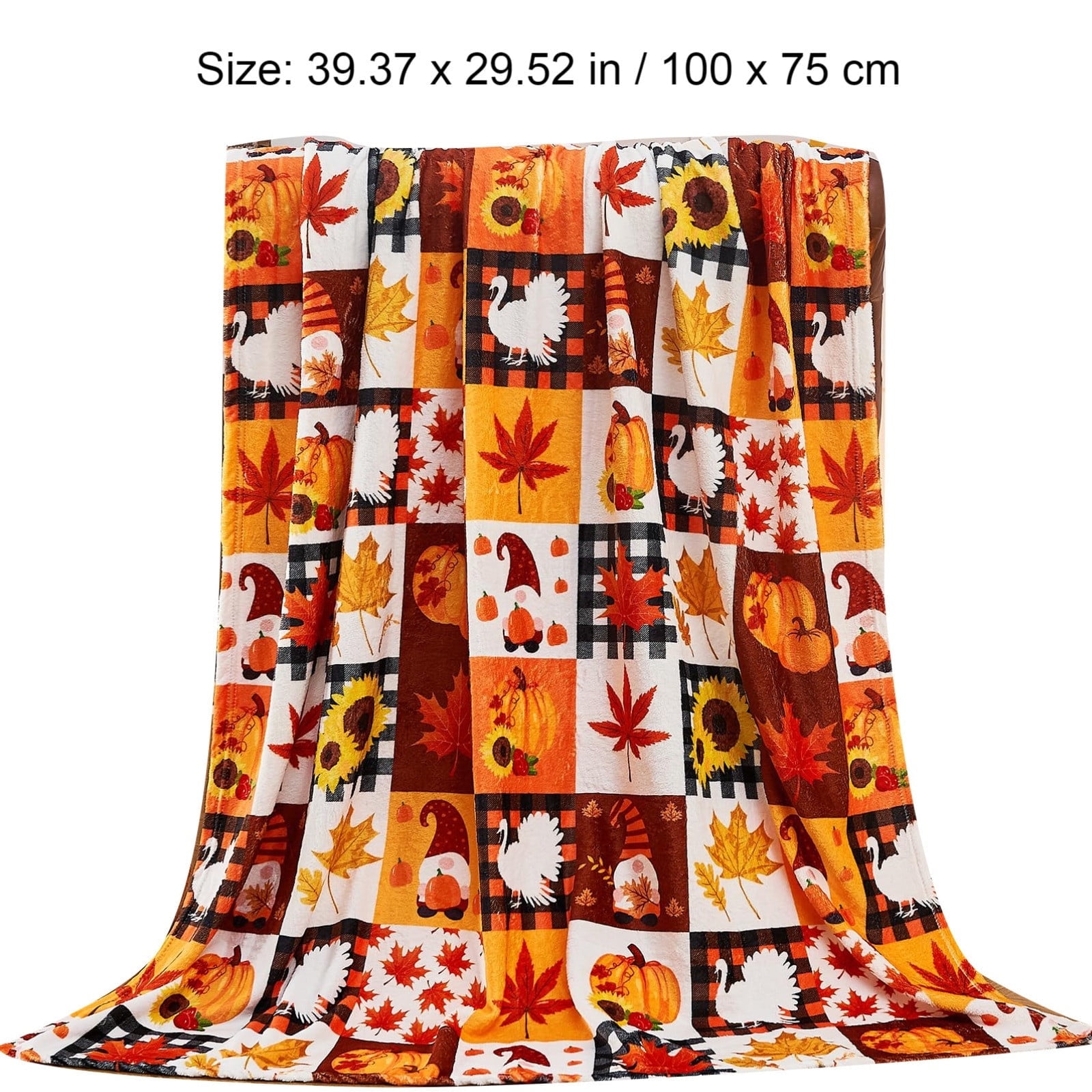 Tupukom Fall Blanket Fall Throw Blanket Soft & Warm Fluffy Decorative and Giftable Halloween Blankets for Women, Men