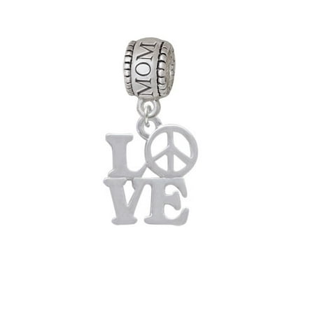Love with Peace Sign - Mom Charm Bead