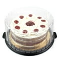 thumbnail image 4 of Inline Plastics 1010BK EZ Open Container for 10 Inch Round Double-Layer Cake - Pack of 10, 4 of 5