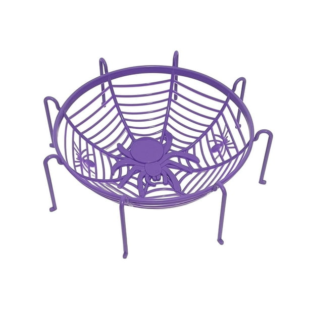Organizador de verduras de Halloween, soporte para dulces, soporte para tazones, canasta, fruta de Halloween Púrpura