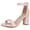 Rose Clair, variante sur BLISSFUL STEP Chaussures pour Femmes Couleur Unie à Bout Ouvert Talons Hauts Blocs Sandales d'Été Rose Rouge 9