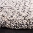 thumbnail image 3 of SAFAVIEH Melrose Coleman Overdyed Geometric Shag Area Rug, Ivory/Grey, 6'7" x 6'7" Round, 3 of 7