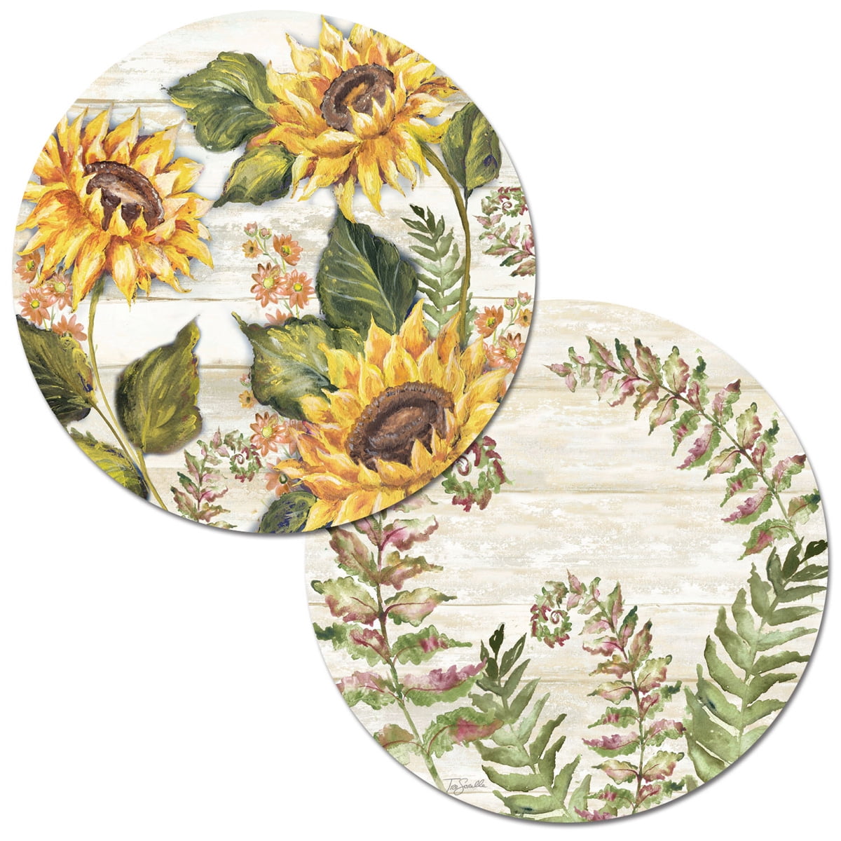 Corelle Sunflowers Reversible Plastic Placemat - Multicolor, 17