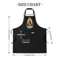 thumbnail image 5 of 2 Pack Adjustable Bib Apron with Meditative Figure Design & Flower - 2 Pockets for Cooking Chef Apron for Men & Women, 5 of 6