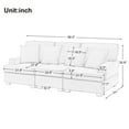 thumbnail image 6 of Yesfshion U-Style 3 Seat Sofa with Removable Back Seat Cushions 4 Comfortable Pillows 330lbs Couch Furniture for 3-4 People, 6 of 14