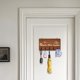 thumbnail image 4 of Organizador de llaves con ganchos para llaves, perchero de madera para colgar en la pared con 5 ganchos. Bless This Home, 4 of 9