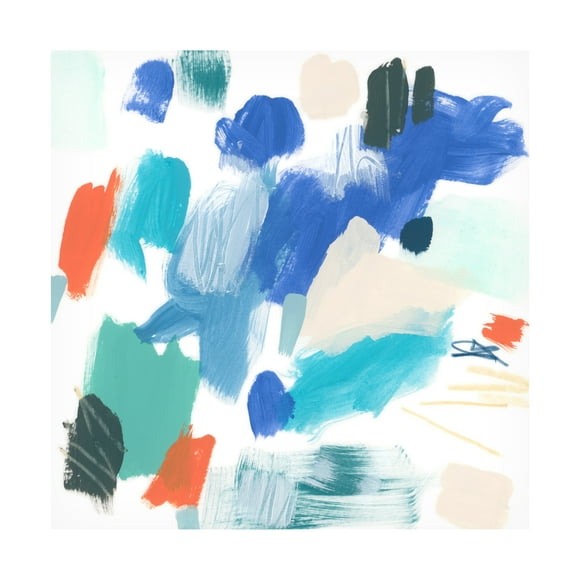 Canvas Wall Art - June Erica Vess 'Color Curcuit IV' Wall Art for Living Room, Bedroom, or Office Décor by Trademark Fine Art - 14 x 14 Inches